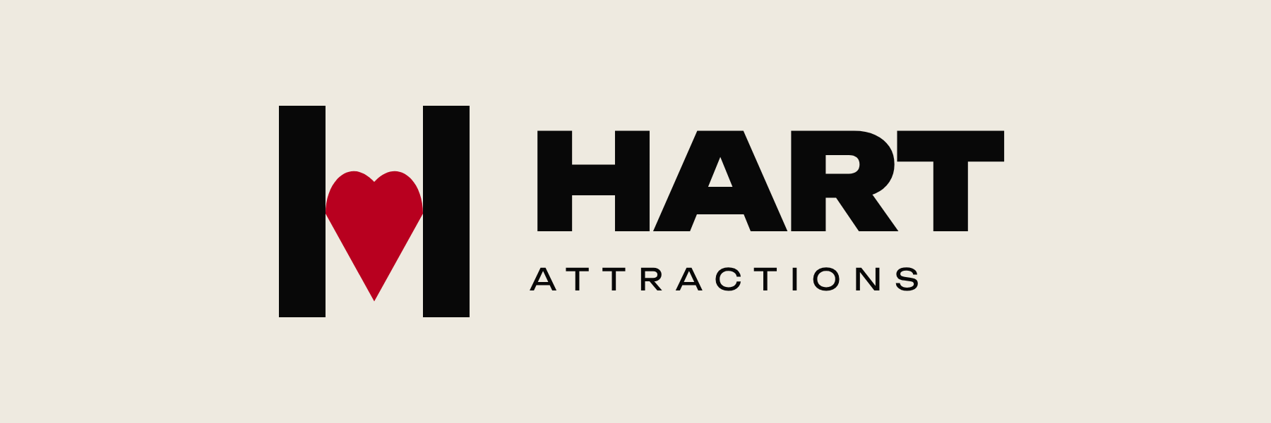 Hart Attractions logo on light